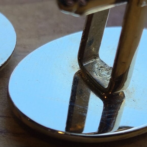 Vintage  Cufflinks American President Lines Logo Red Enamel Flag Bird Stars - Picture 6 of 11
